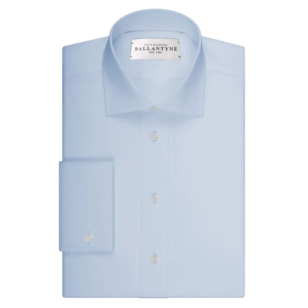 Ballantyne Blue Cotton Men Shirt sold by Siebentaschen