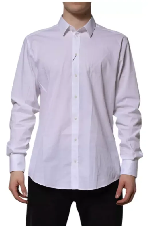 Dolce & Gabbana White MARTINI Long Sleeve Dress Formal Shirt sold by Siebentaschen