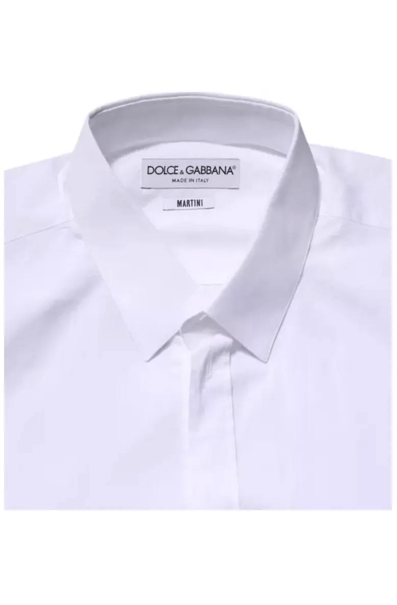 Dolce & Gabbana White MARTINI Long Sleeve Dress Formal Shirt sold by Siebentaschen product image thumbnail 4