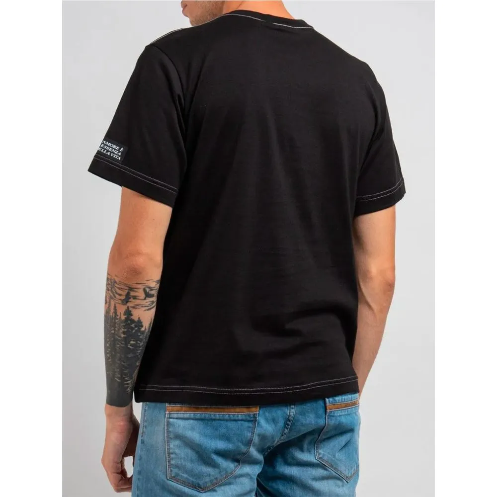 Dolce & Gabbana Black Cotton T-Shirt sold by Siebentaschen product image thumbnail 2