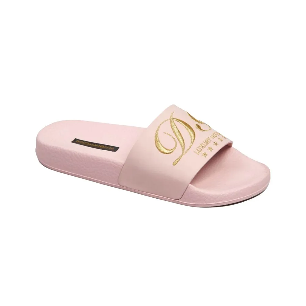Dolce & Gabbana Pink Leather Slide sold by Siebentaschen product image thumbnail 2