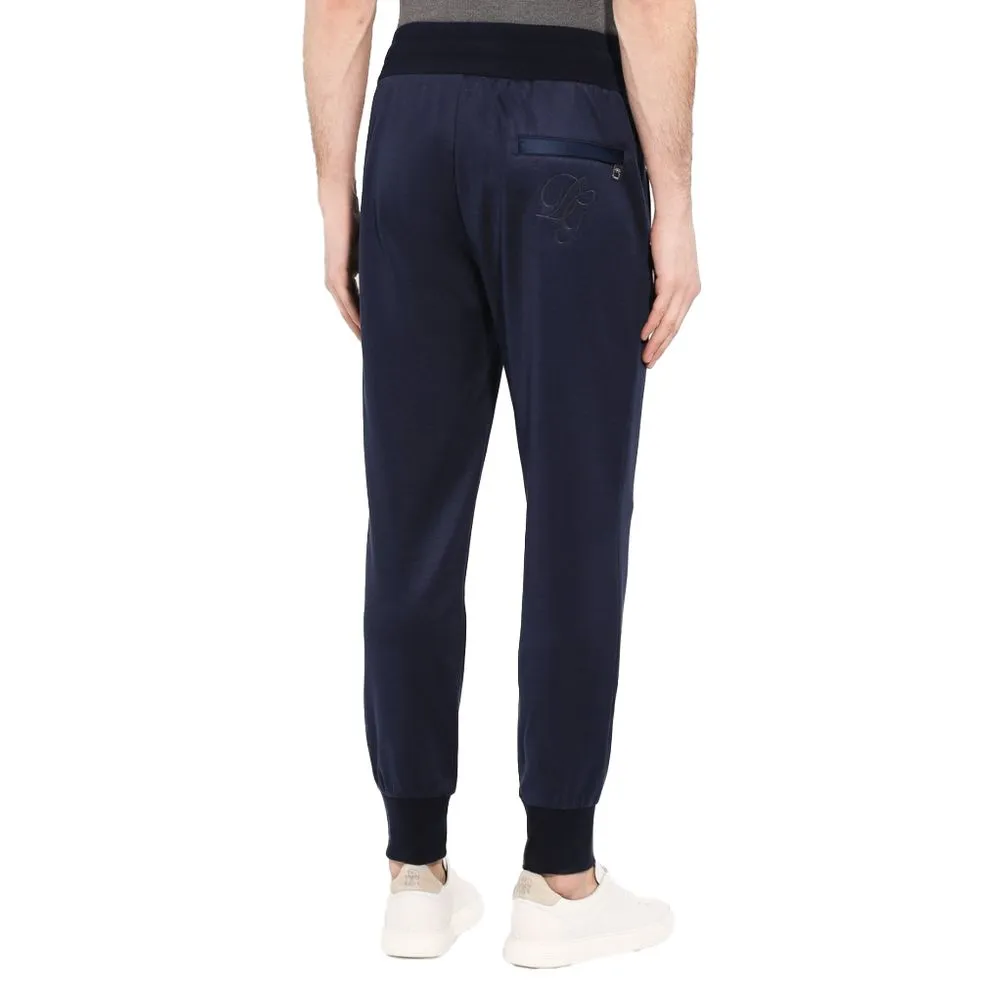 Dolce & Gabbana Blue Silk Men Trousers sold by Siebentaschen product image thumbnail 2