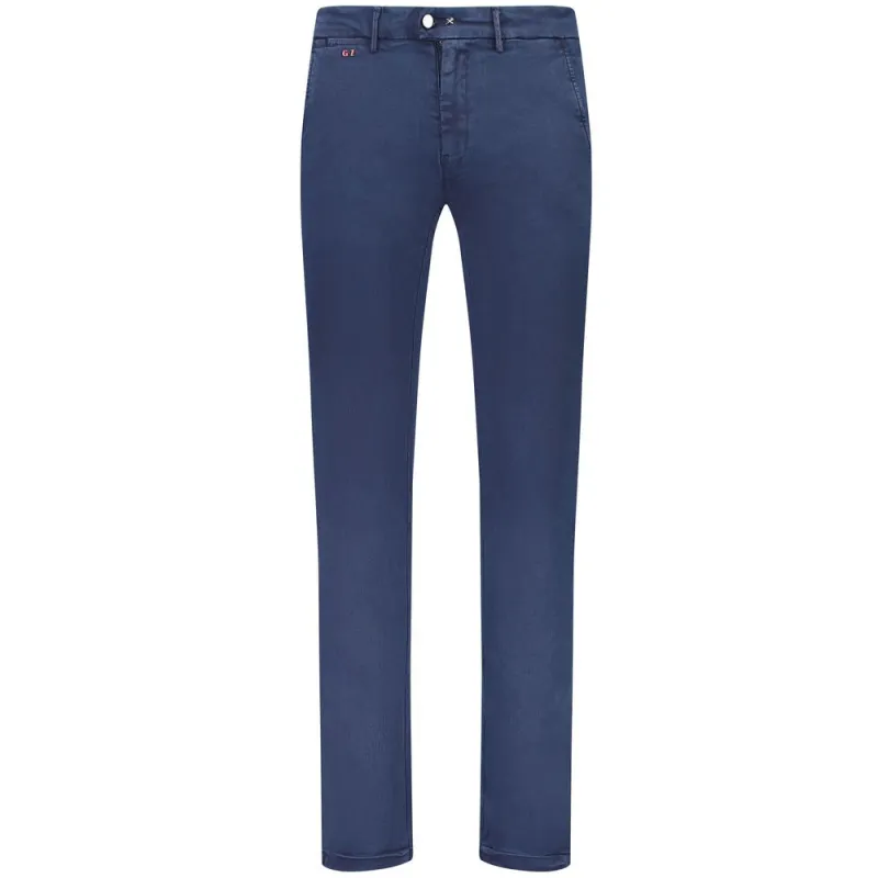 Tramarossa Blue Cotton Men Chino Trouser sold by Siebentaschen