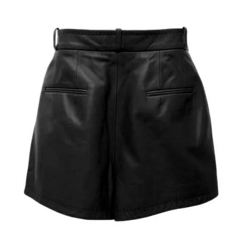 Dolce & Gabbana Black Lambskin Women Short sold by Siebentaschen product image thumbnail 2