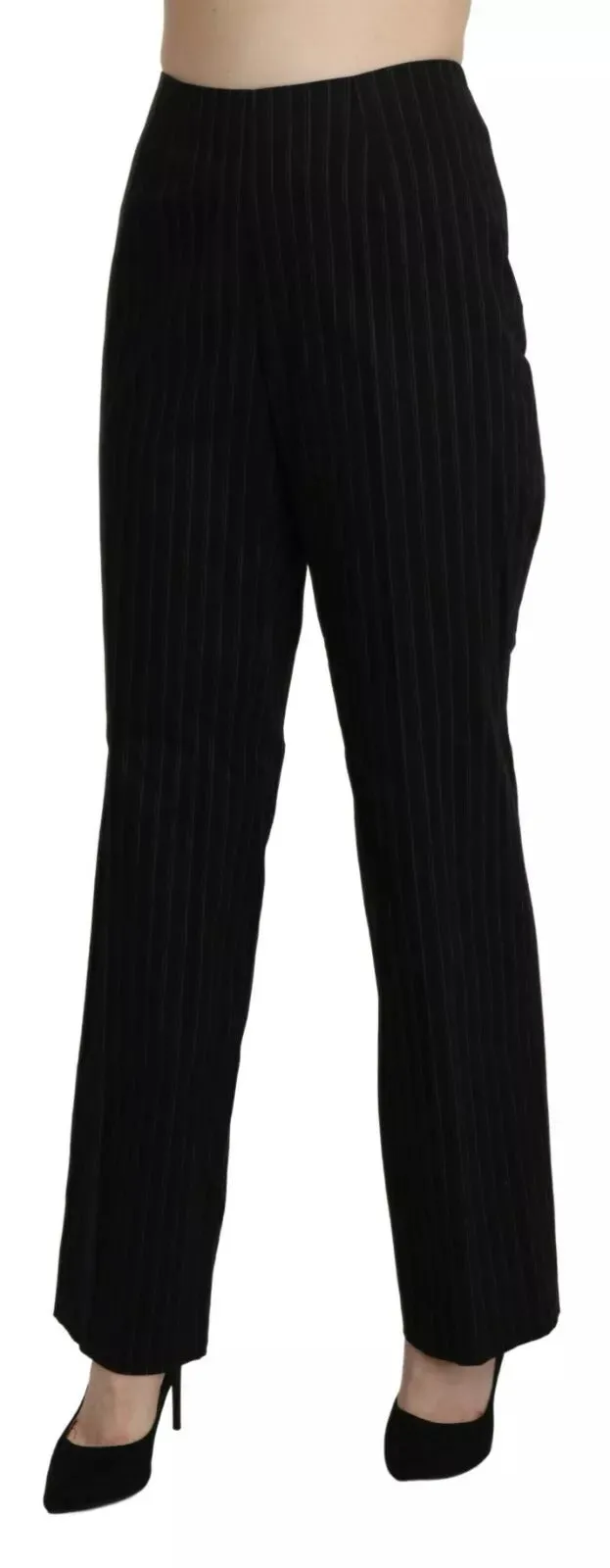 BENCIVENGA Black High Waist Straight Dress Trouser Pants sold by Siebentaschen product image thumbnail 5
