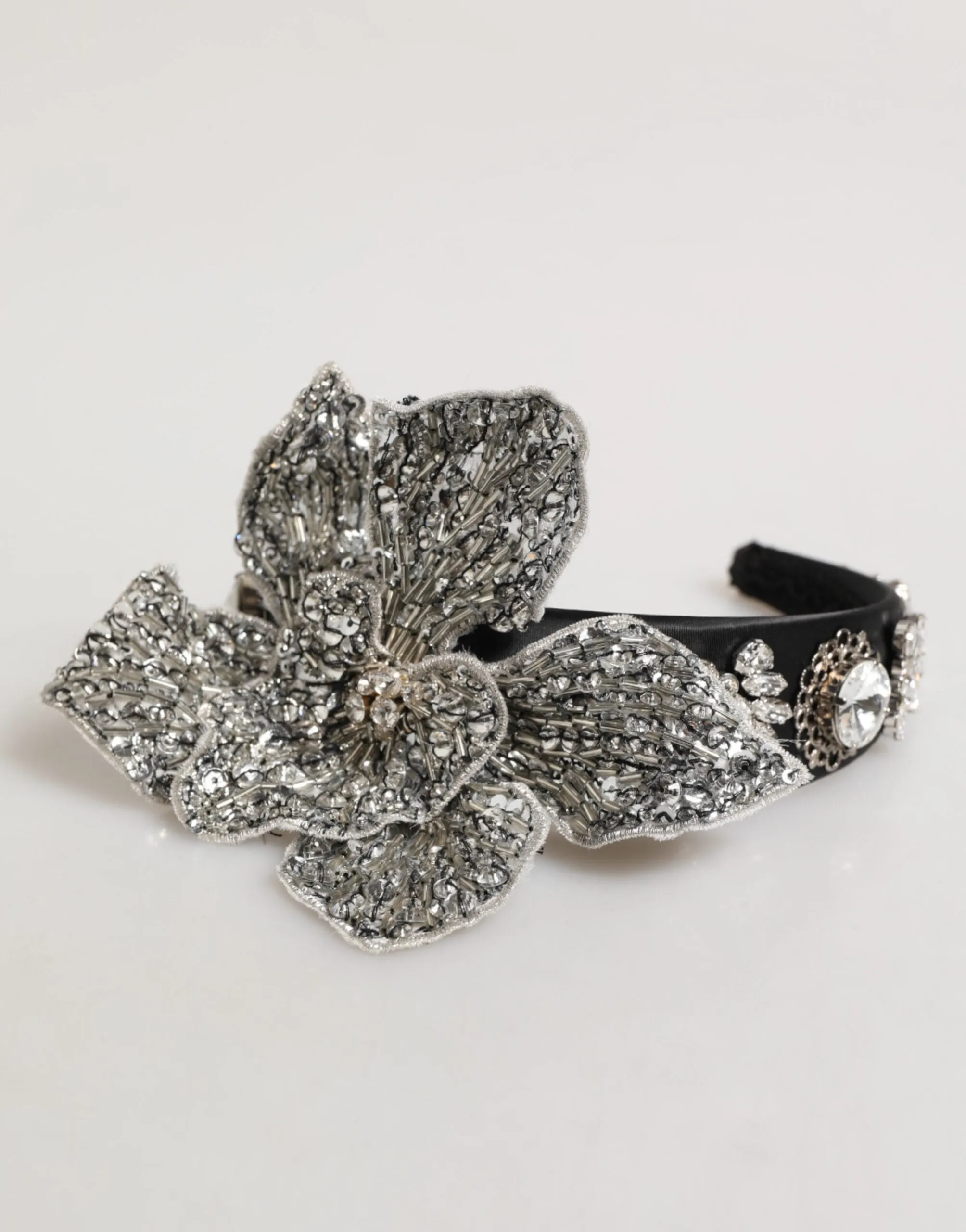 Dolce & Gabbana Black Hair Flower Crystal LIMONI Women Headband Diadem sold by Siebentaschen product image thumbnail 5