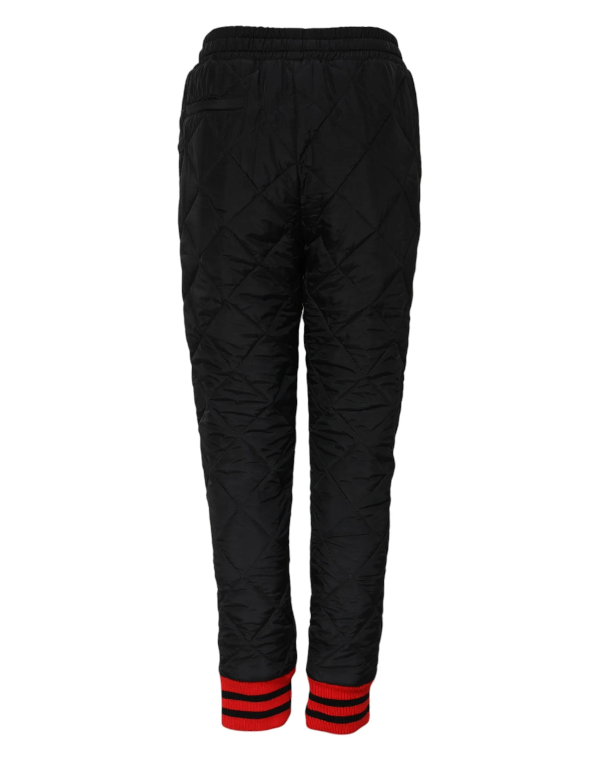 Dolce & Gabbana Black Quilted Mid Waist Jogger Pants sold by Siebentaschen product image thumbnail 3