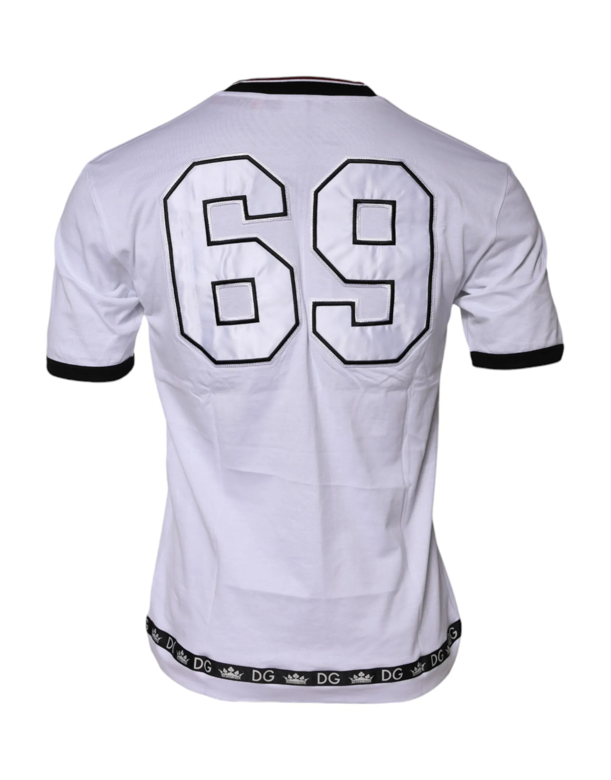 Dolce & Gabbana White Cotton Crown King Embroidery T-shirt sold by Siebentaschen product image thumbnail 2