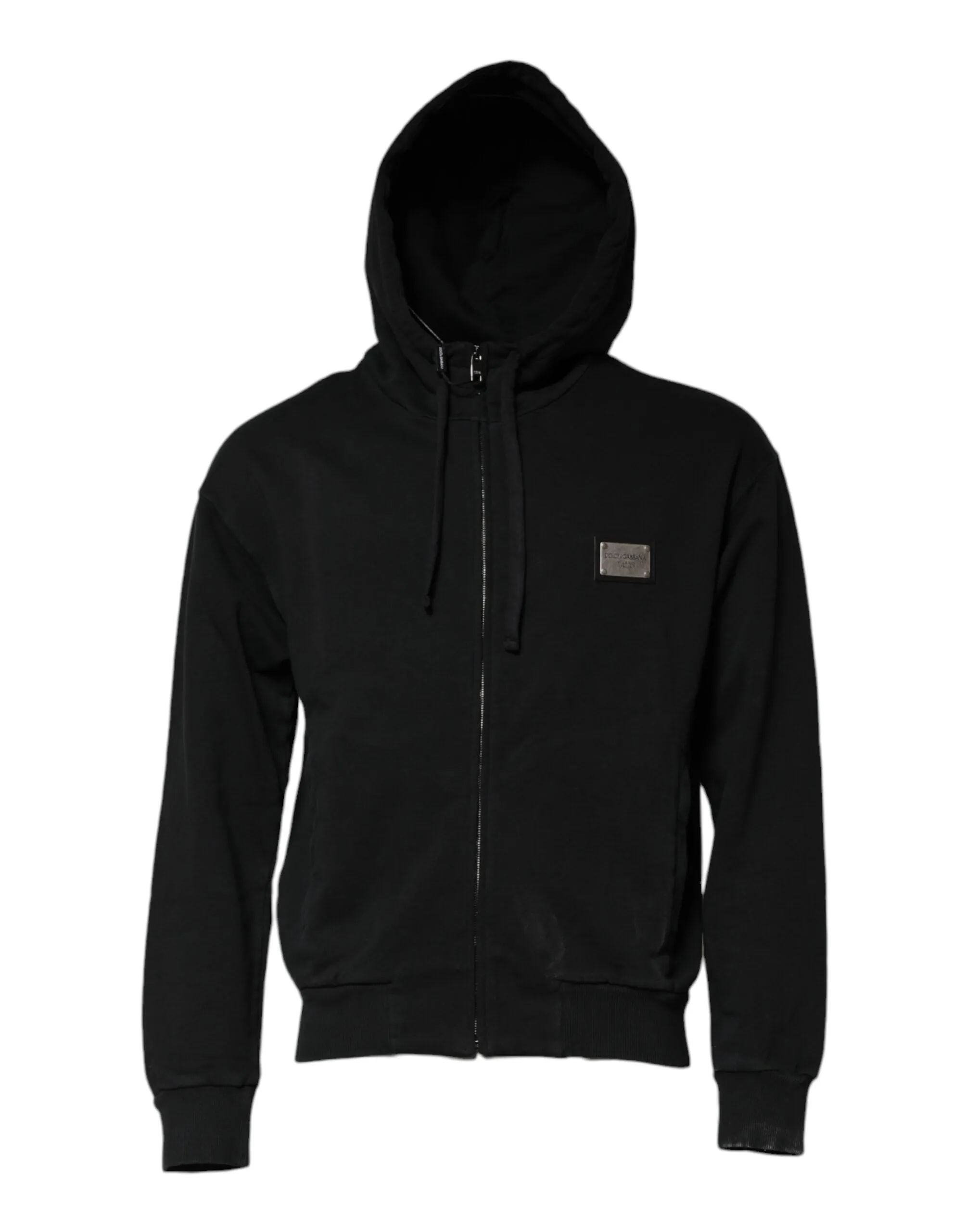 Dolce & Gabbana Black Logo Full Zip Hooded Men Sweatshirt Sweater sold by Siebentaschen