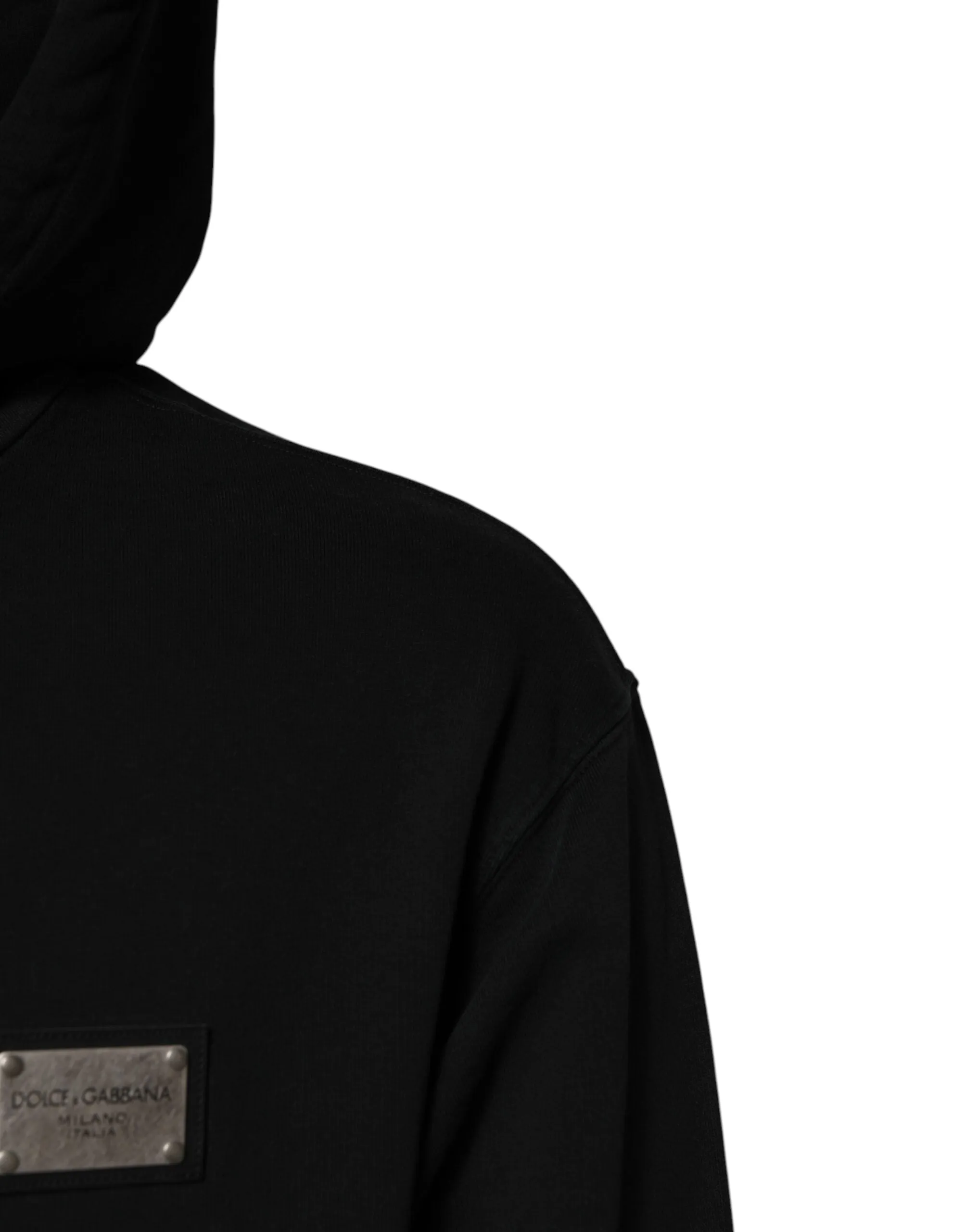 Dolce & Gabbana Black Logo Full Zip Hooded Men Sweatshirt Sweater sold by Siebentaschen product image thumbnail 3
