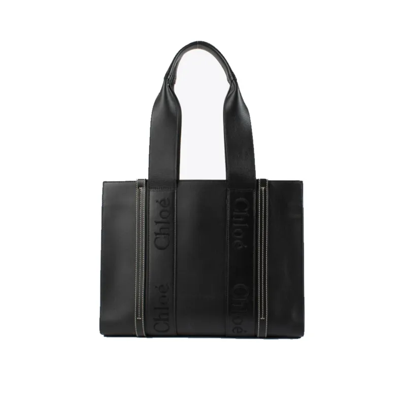Chloe Woody Medium Leather Tote Bag sold by Siebentaschen