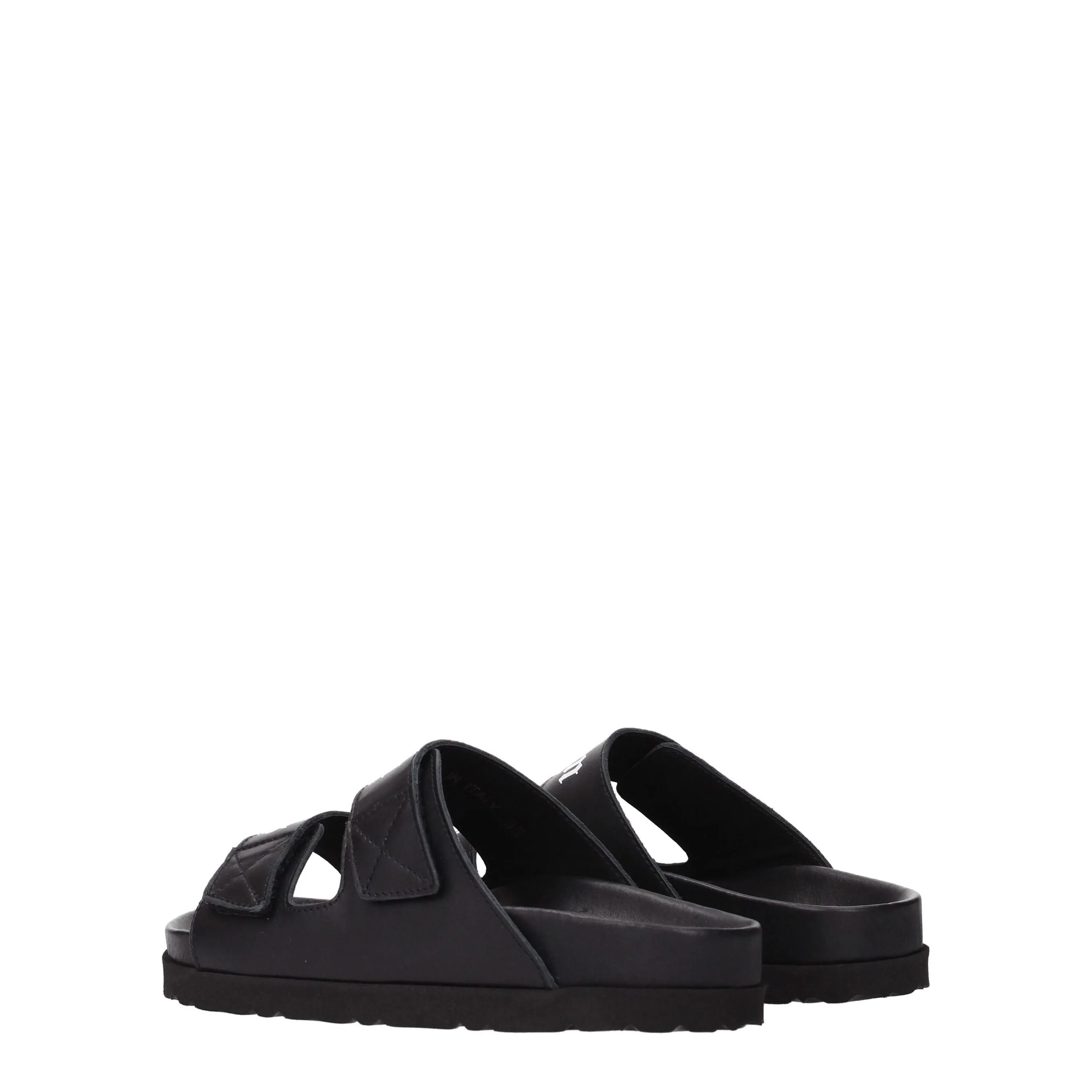 Palm Angels Black Leather Slippers sold by Siebentaschen product image thumbnail 4