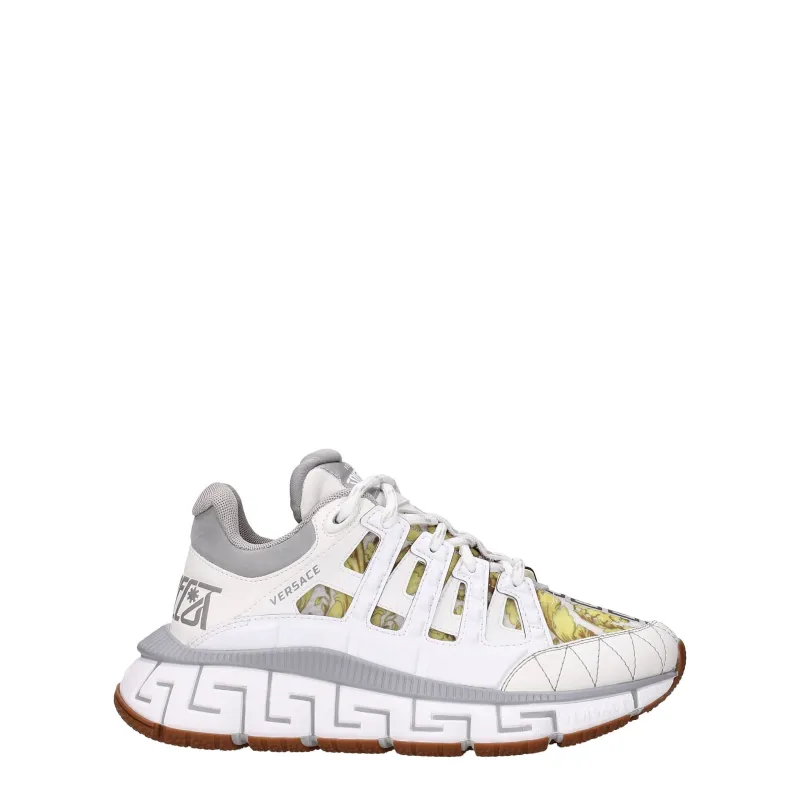 Versace White Leather Athletic Sneakers sold by Siebentaschen