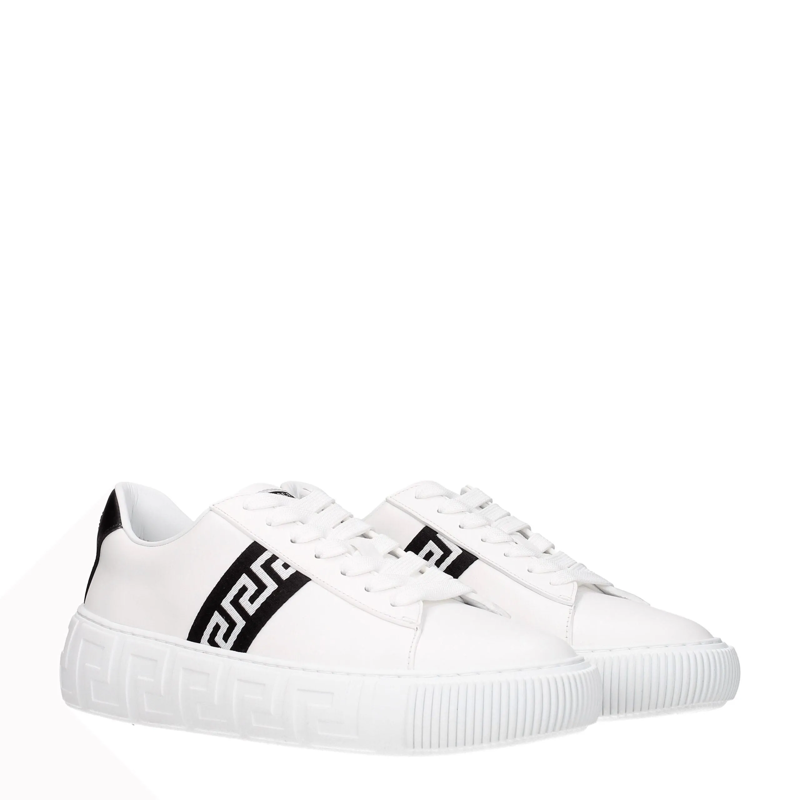 Versace White Leather Sneakers sold by Siebentaschen product image thumbnail 2