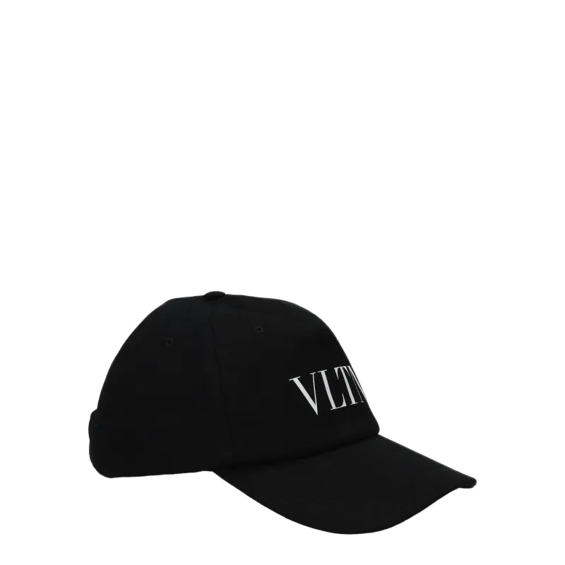 Valentino Garavani Black Cotton Cap (Baseball Hat) sold by Siebentaschen