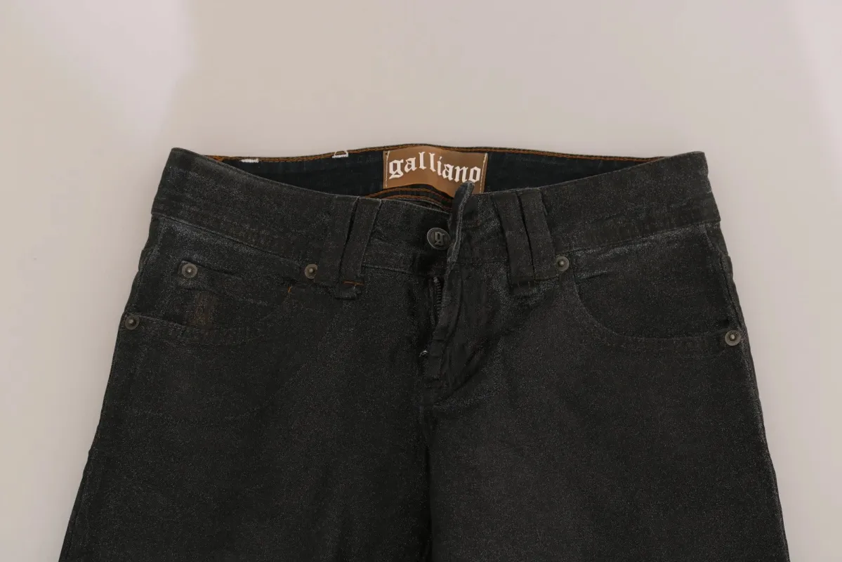 John Galliano Black Washed Low Waist Regular Leg Denim Pants sold by Siebentaschen