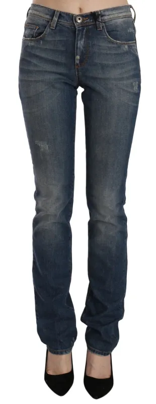 Ermanno Scervino Blue Washed Boot Cut Casual Denim Pants Jeans sold by Siebentaschen