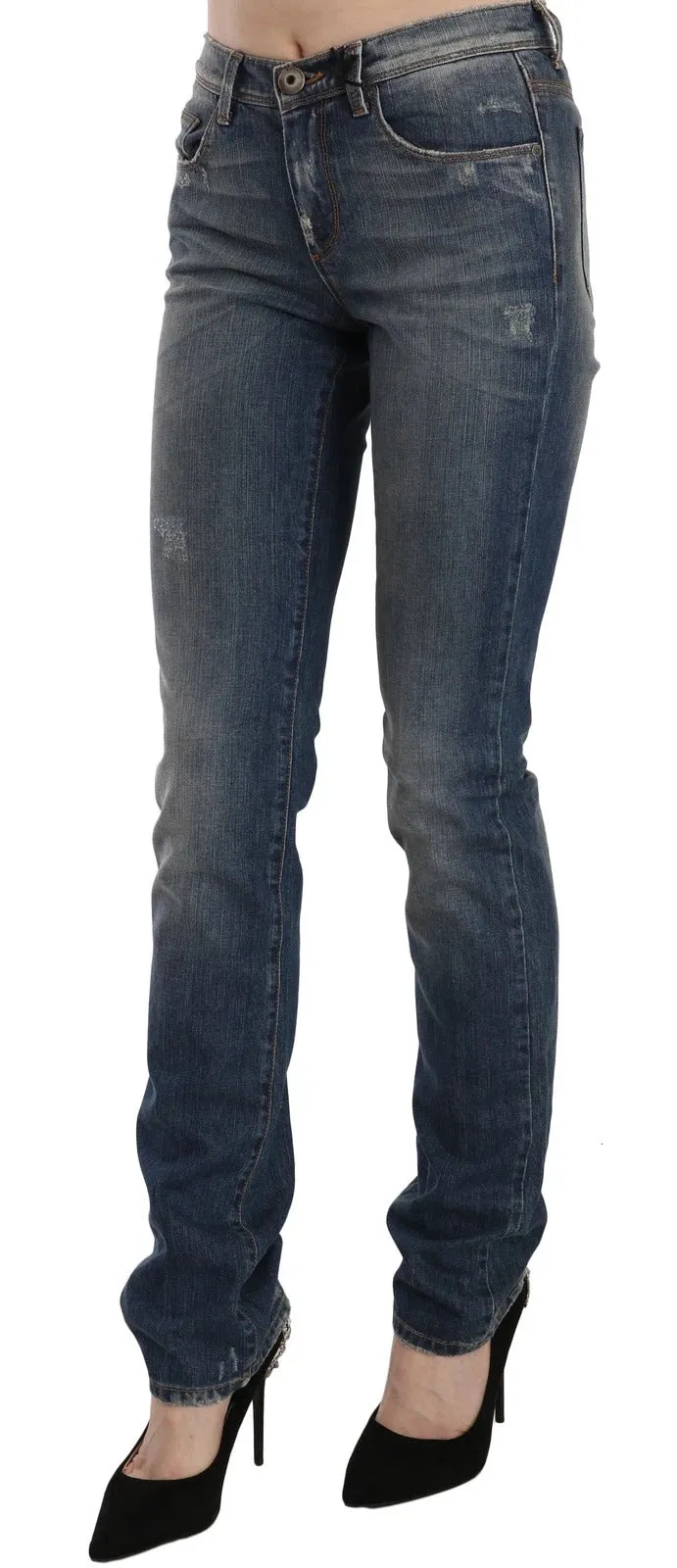 Ermanno Scervino Blue Washed Boot Cut Casual Denim Pants Jeans sold by Siebentaschen product image thumbnail 2