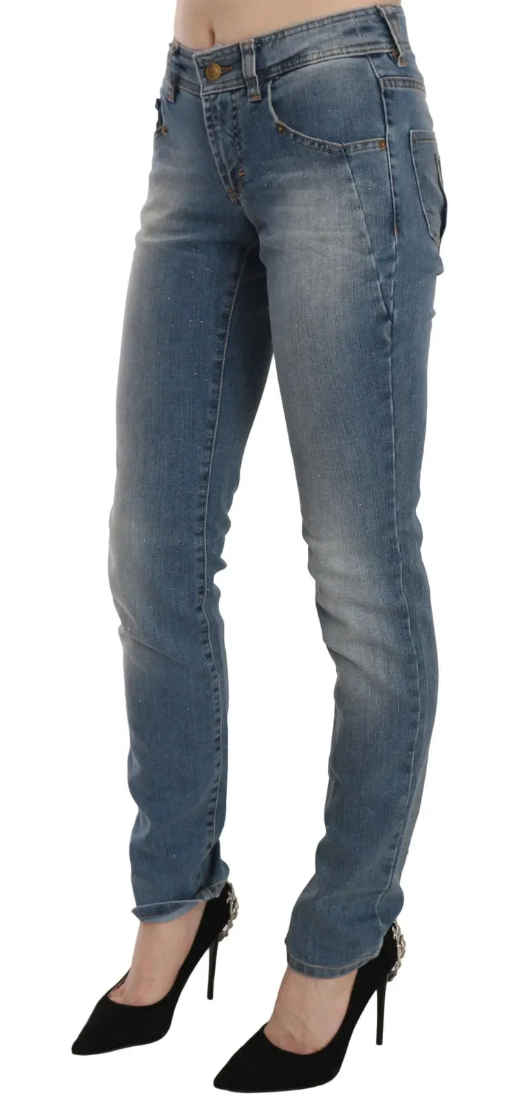 John Galliano Blue Washed Mid Waist Skinny Casual Denim Pants sold by Siebentaschen product image thumbnail 4