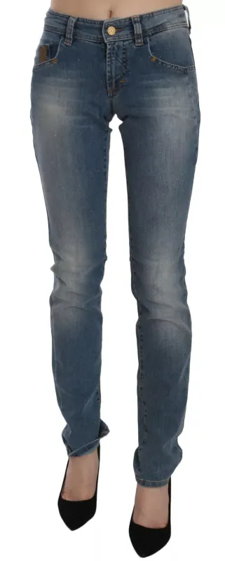 John Galliano Blue Washed Mid Waist Skinny Casual Denim Pants sold by Siebentaschen