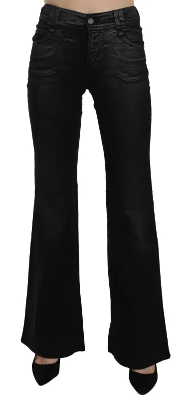 John Galliano Black Washed High Waist Flared Denim Casual Pants Jeans sold by Siebentaschen