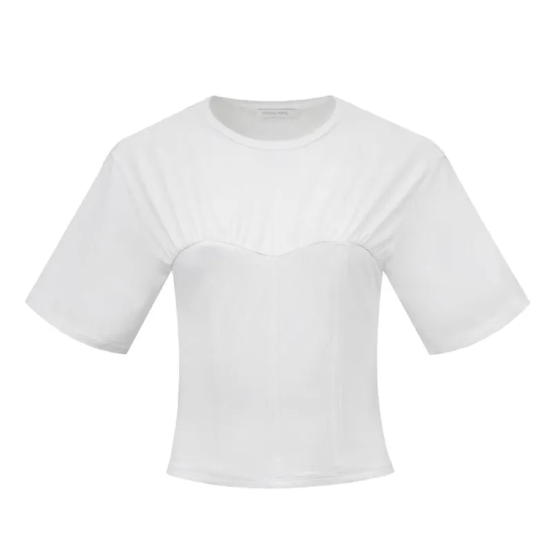 Patrizia Pepe White Cotton T-Shirt sold by Siebentaschen