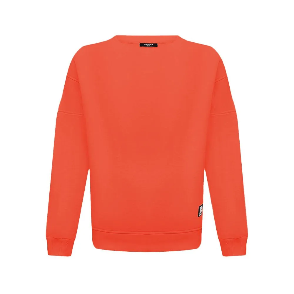 Balmain Orange Cotton Men Sweater sold by Siebentaschen