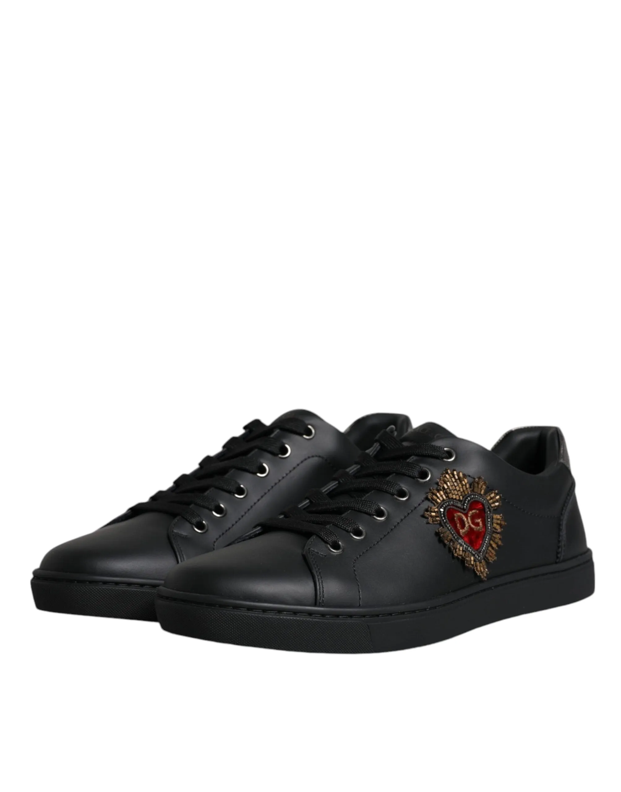 Dolce & Gabbana Black London Sacred Heart Men Sneakers Shoes sold by Siebentaschen product image thumbnail 4