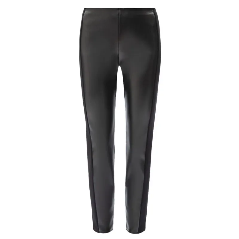 Patrizia Pepe Black Polyethylene Legging sold by Siebentaschen
