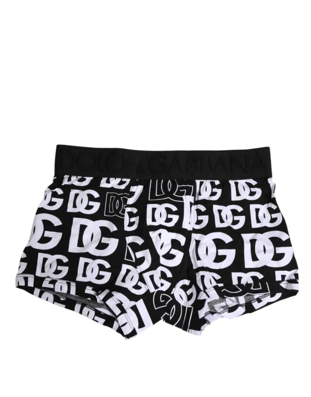Dolce & Gabbana Black Cotton Logo Regular Men Boxer Underwear sold by Siebentaschen