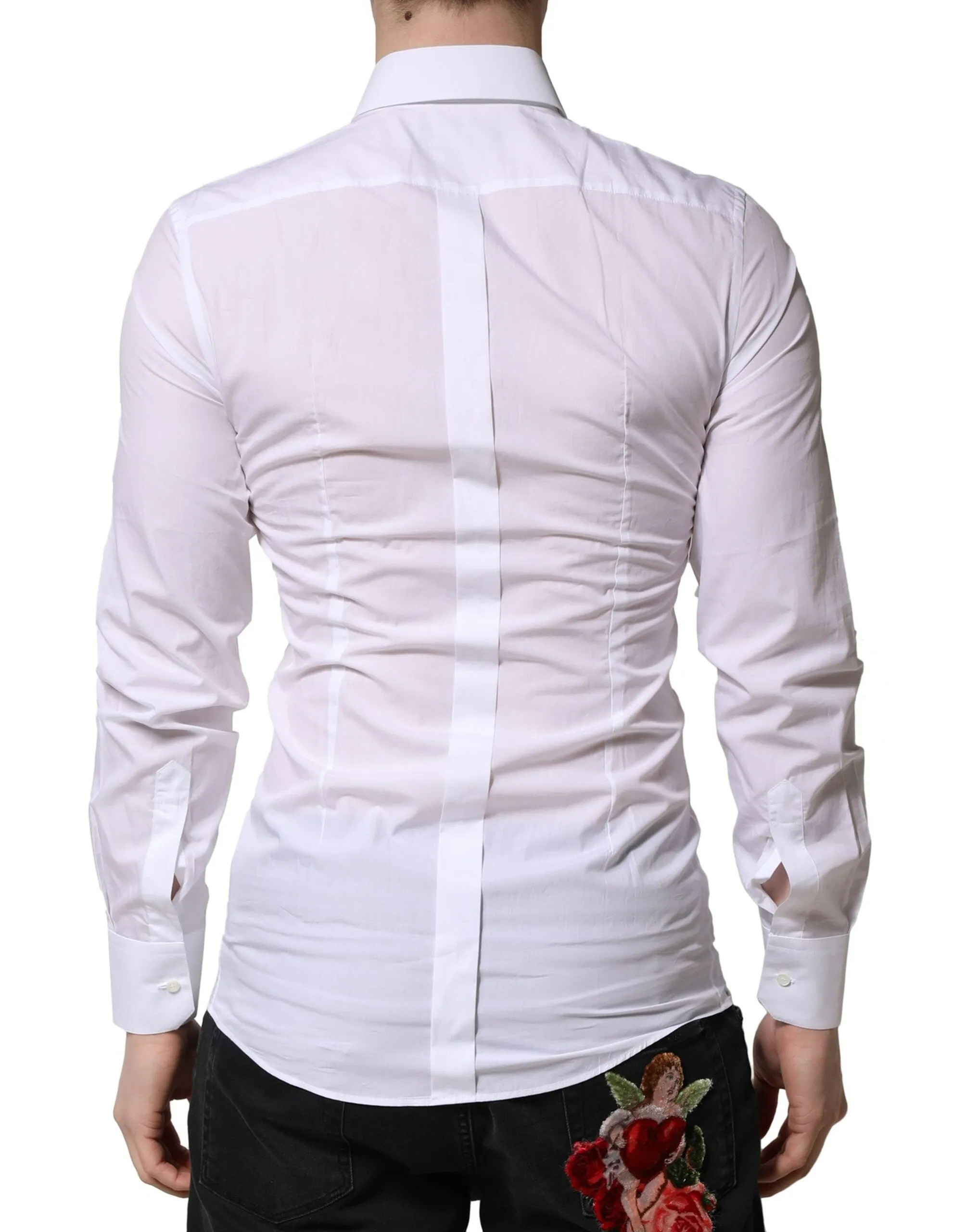 Dolce & Gabbana White GOLD Crown Bee Men Dress Formal Shirt sold by Siebentaschen product image thumbnail 4