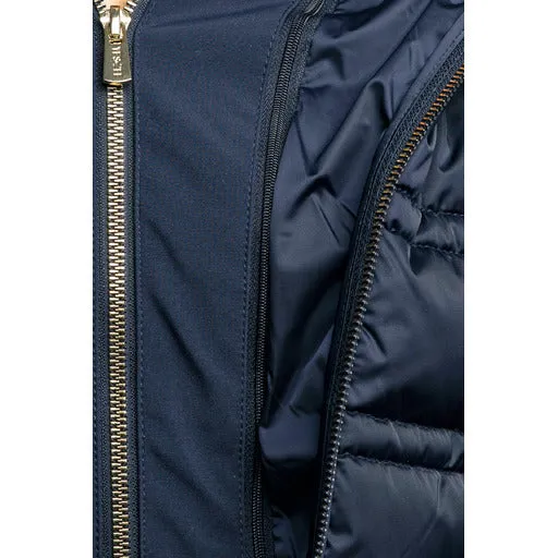 Yes Zee Blue Polyester Women's Jacket With Drawstring Hood sold by Siebentaschen product image thumbnail 4