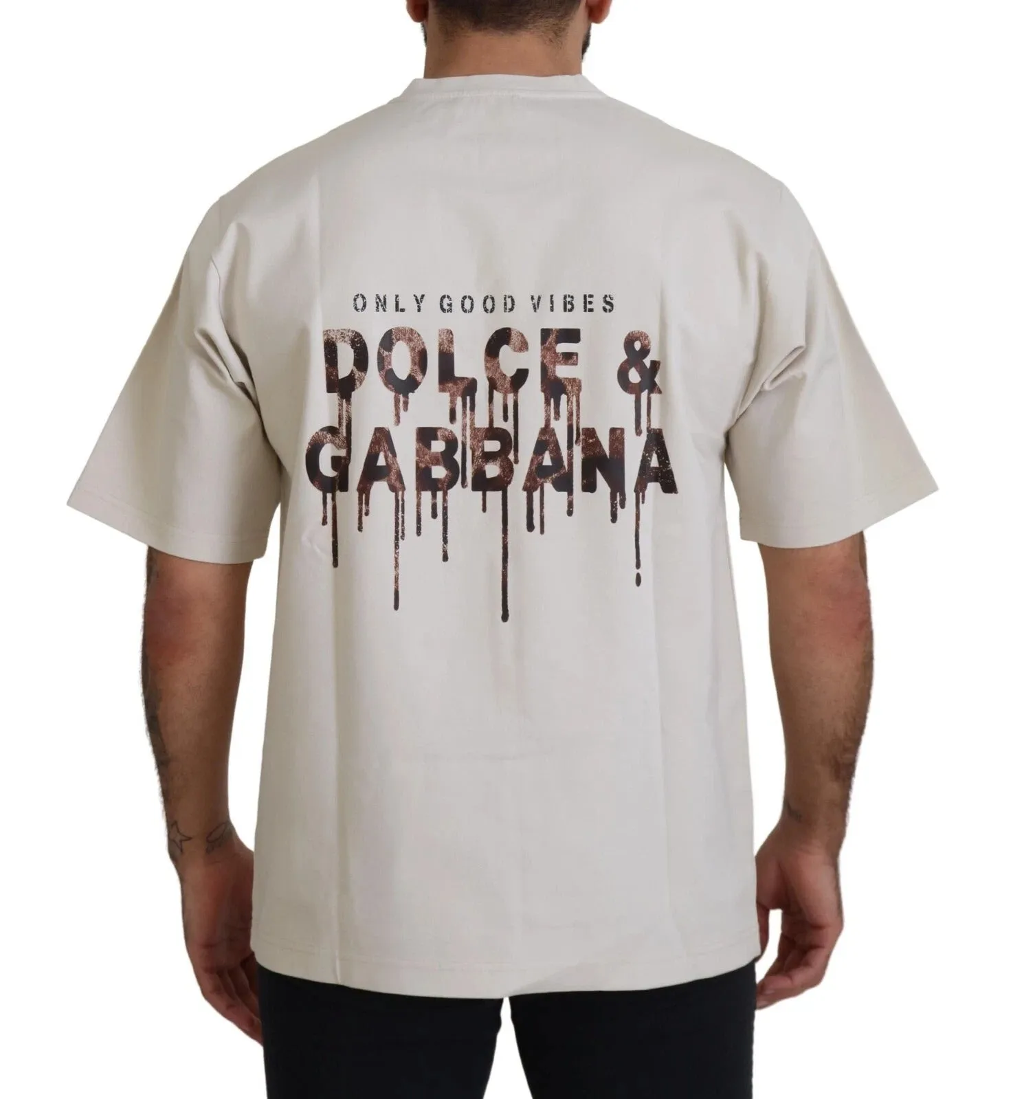 Dolce & Gabbana Ivory Cotton Ivory Printed Crewneck sold by Siebentaschen product image thumbnail 4
