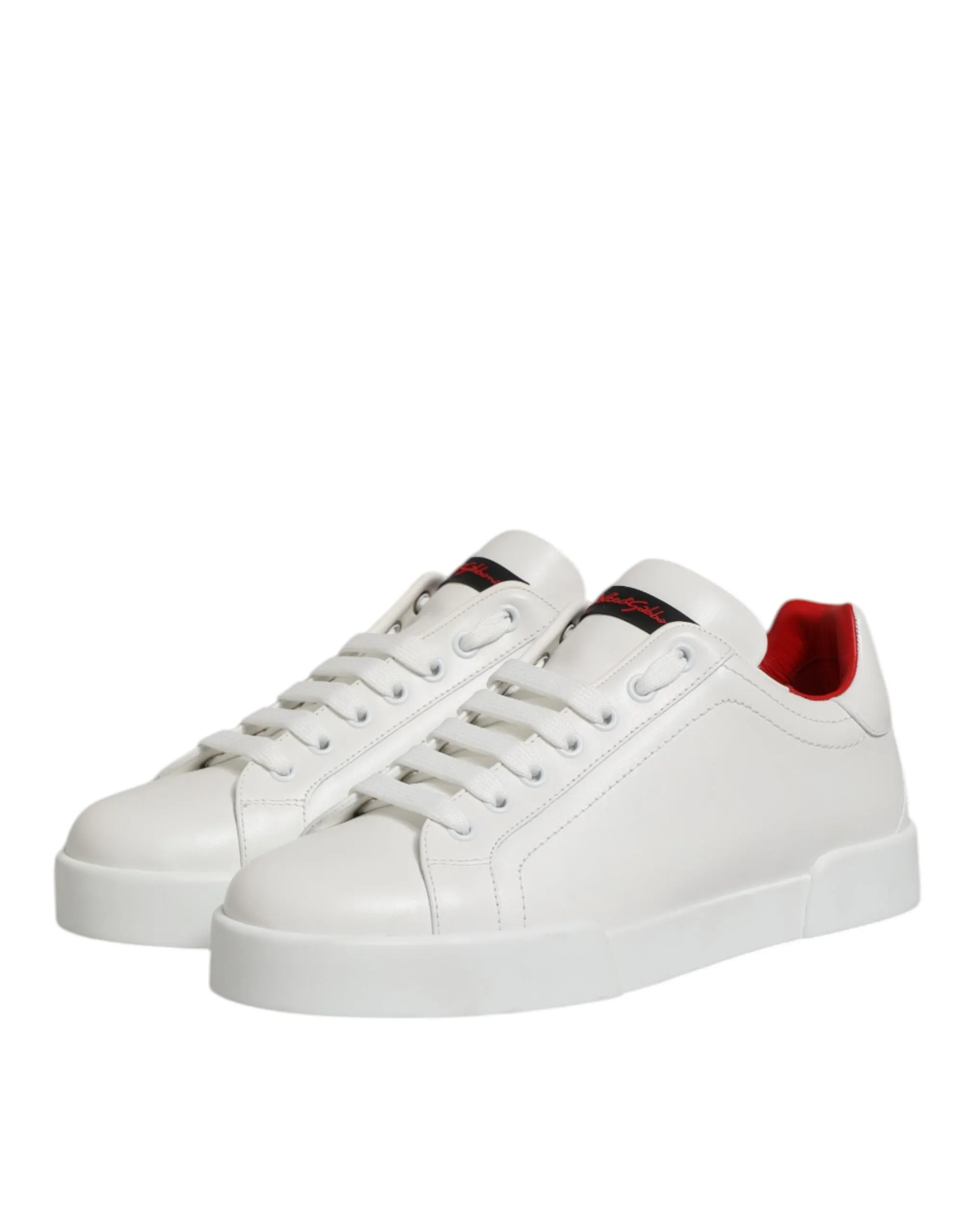Dolce & Gabbana White Leather Lace Up Low Top Sneakers Shoes sold by Siebentaschen product image thumbnail 5
