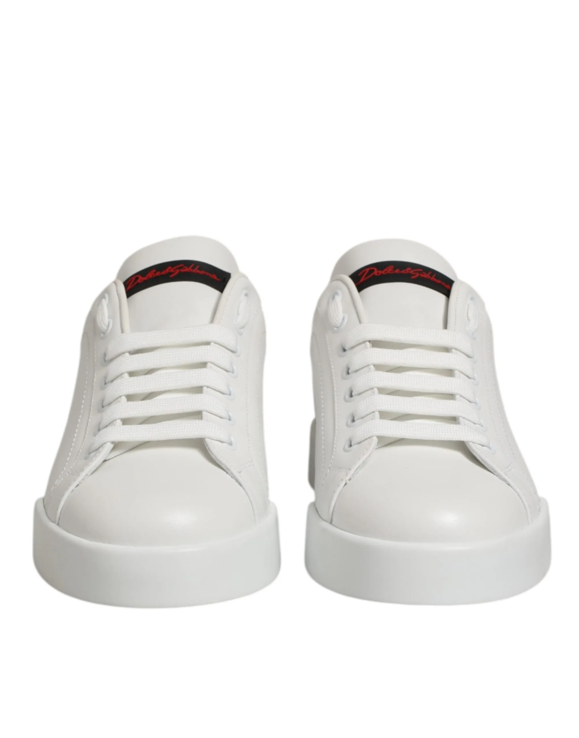 Dolce & Gabbana White Leather Lace Up Low Top Sneakers Shoes sold by Siebentaschen product image thumbnail 3