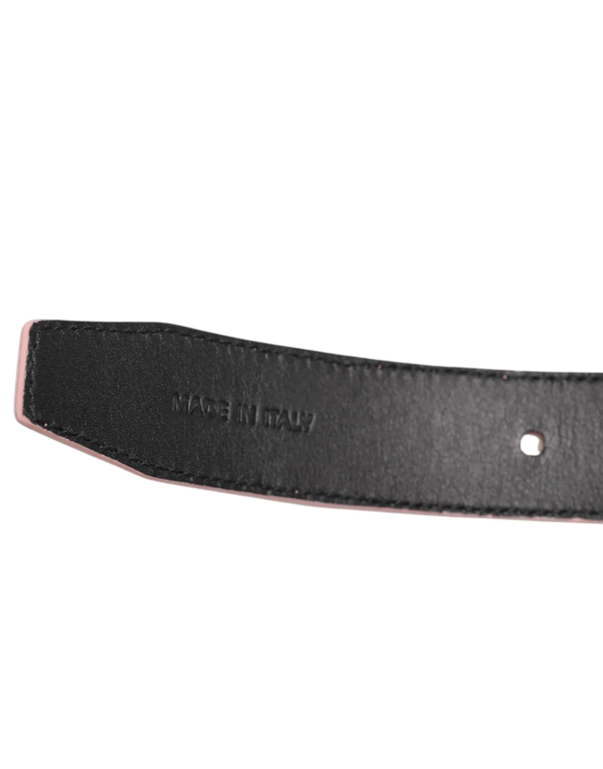Dolce & Gabbana Pink Leather Perforated Detailing Buckle Belt sold by Siebentaschen product image thumbnail 4