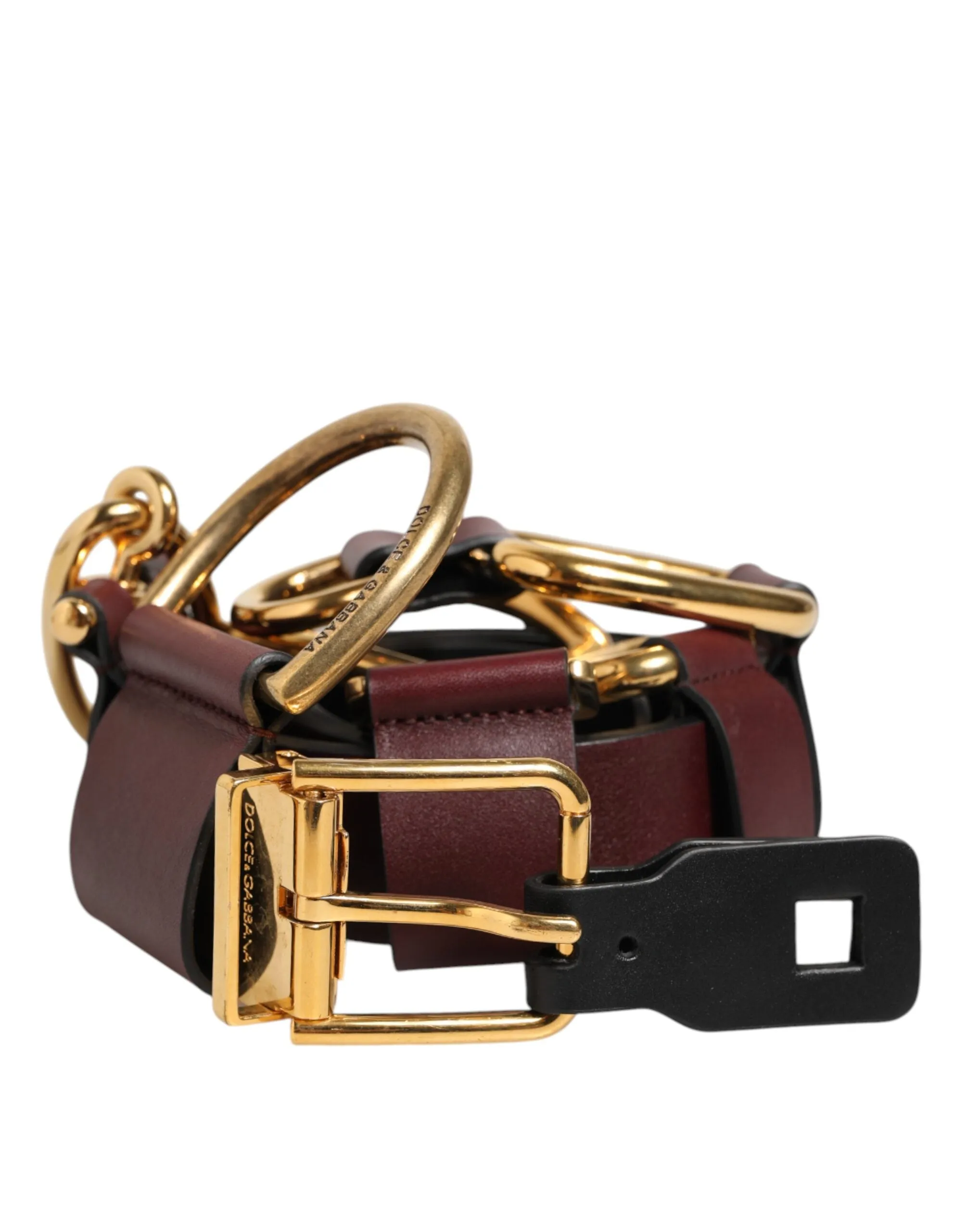 Dolce & Gabbana Brown Key Ring Clip Attachments Buckle Belt sold by Siebentaschen product image thumbnail 2