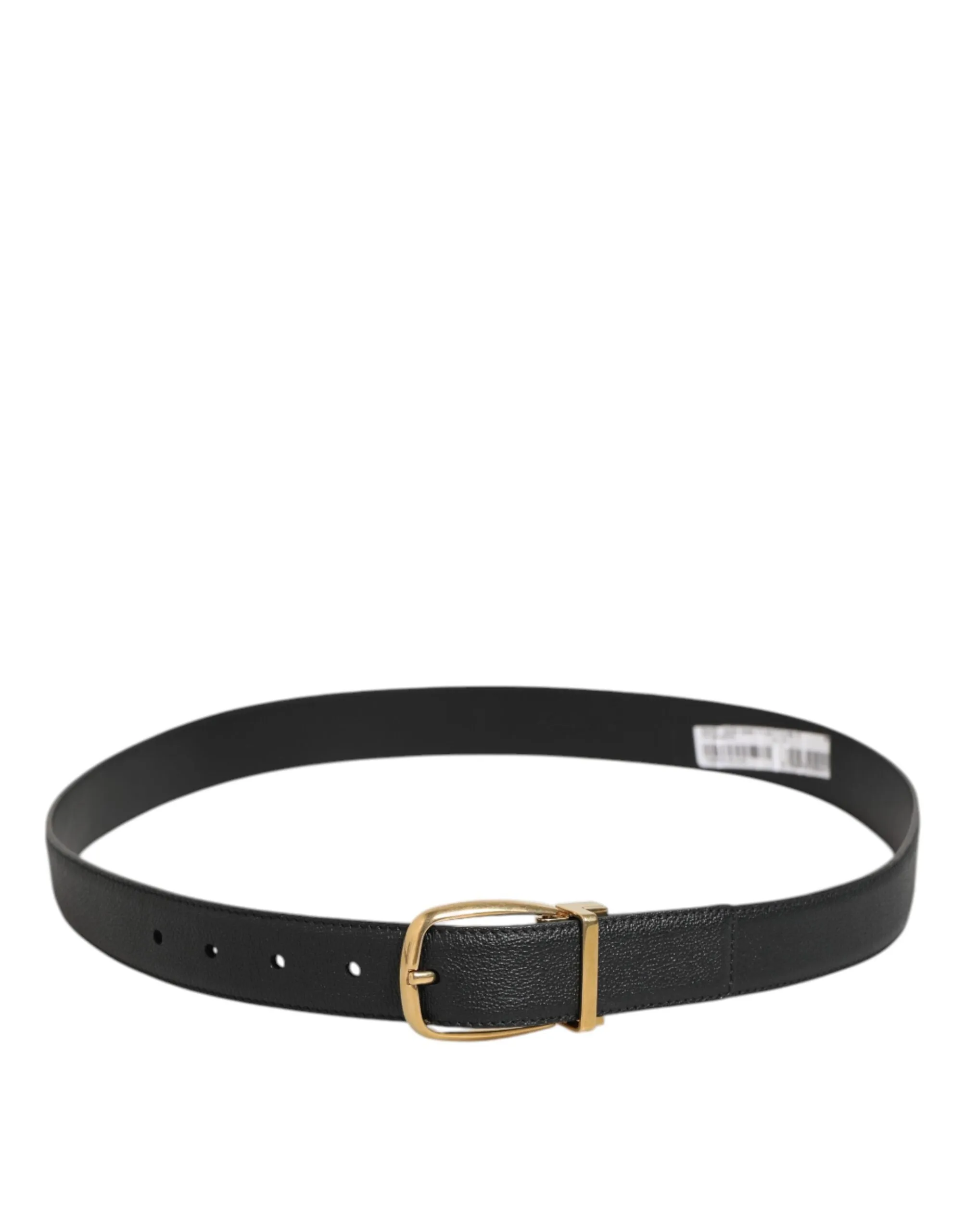 Dolce & Gabbana Black Leather Classic Metal Logo Buckle Belt sold by Siebentaschen product image thumbnail 5