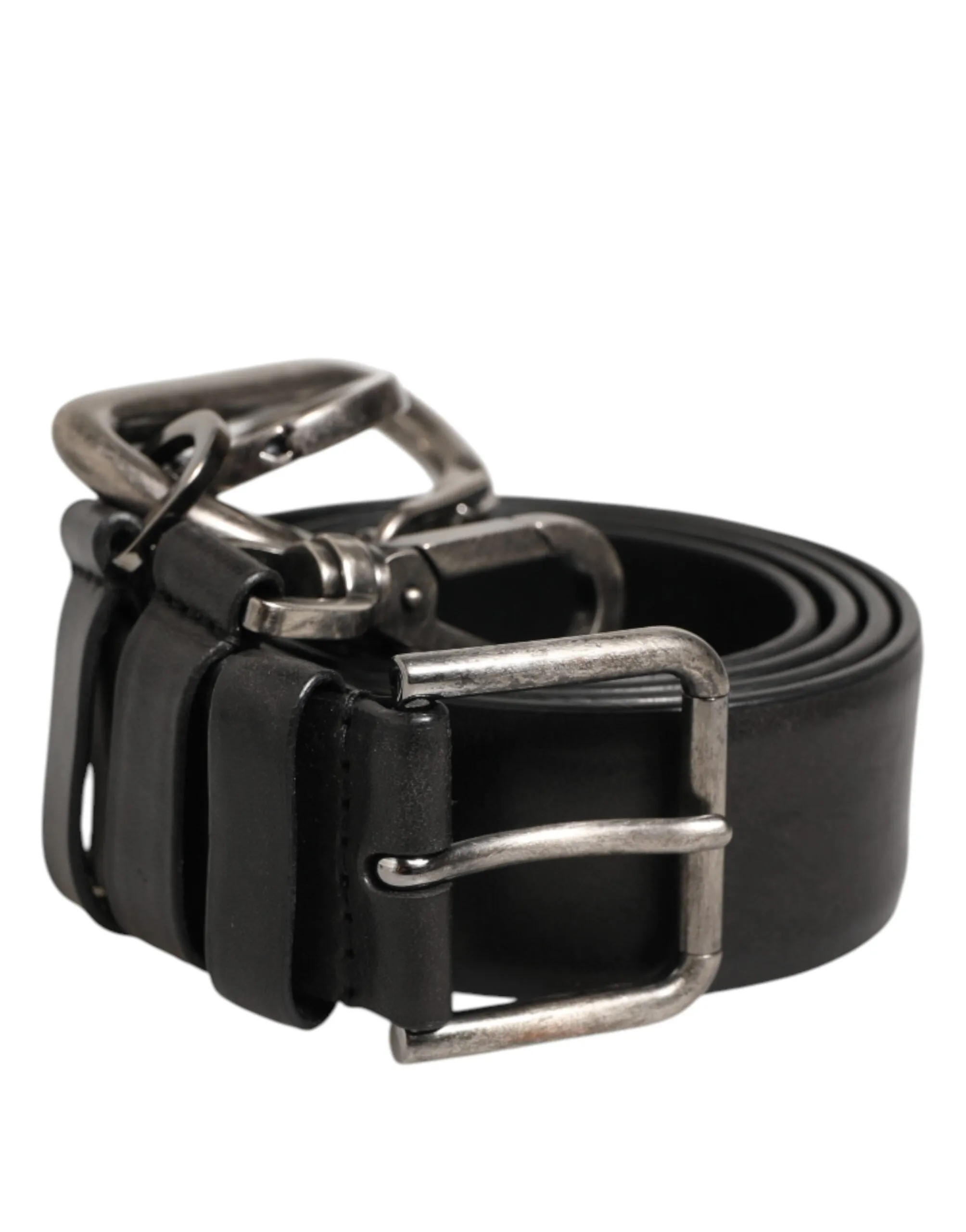 Dolce & Gabbana Black Key Ring Clip Attachments Buckle Belt sold by Siebentaschen product image thumbnail 2