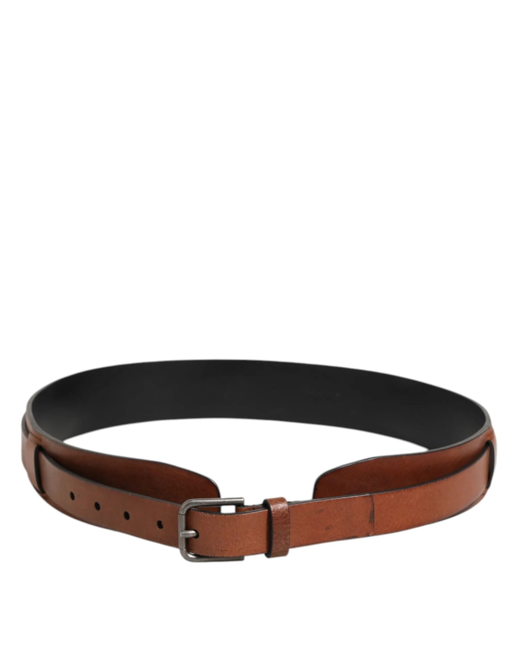 Dolce & Gabbana Brown Classic Gold Metal Logo Buckle Men Belt sold by Siebentaschen product image thumbnail 5