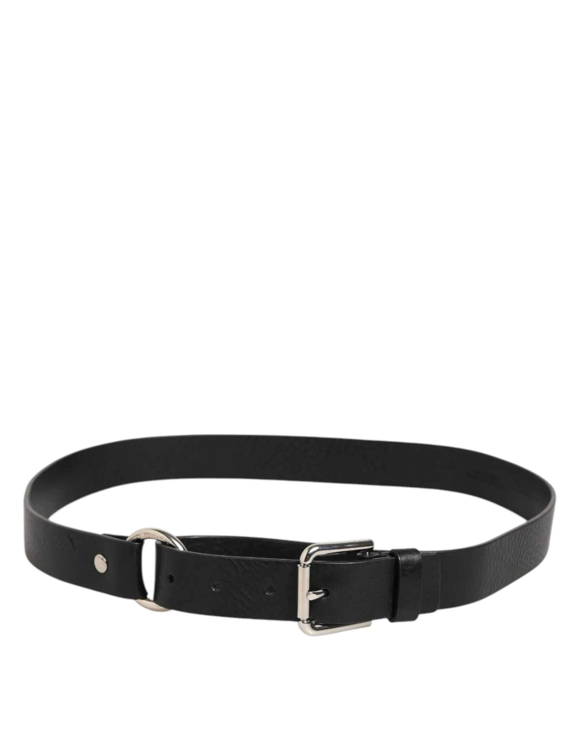 Dolce & Gabbana Black Leather Classic Metal Logo Buckle Belt sold by Siebentaschen product image thumbnail 5