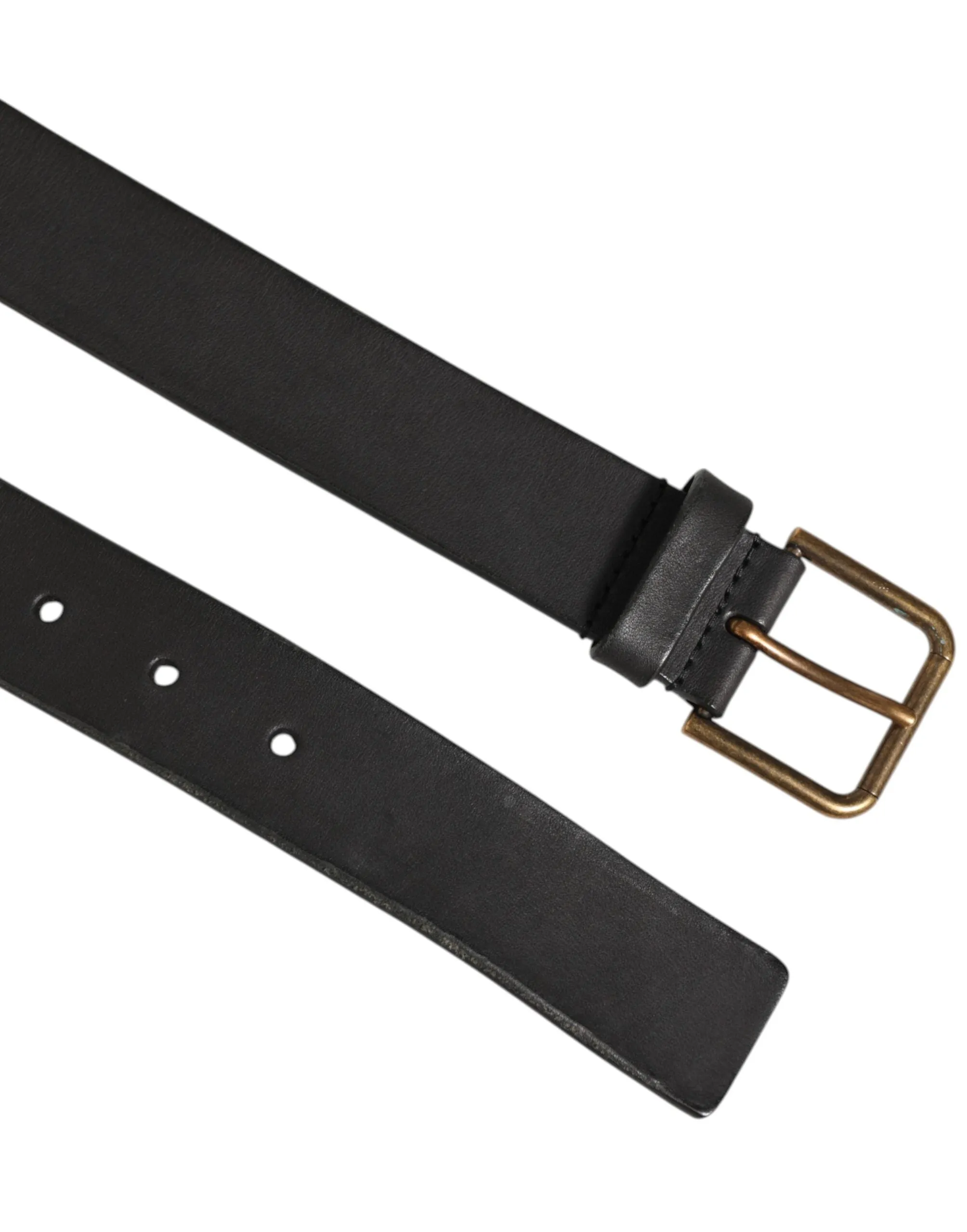 Dolce & Gabbana Black Leather Metal Buckle Classic Men Belt sold by Siebentaschen product image thumbnail 4