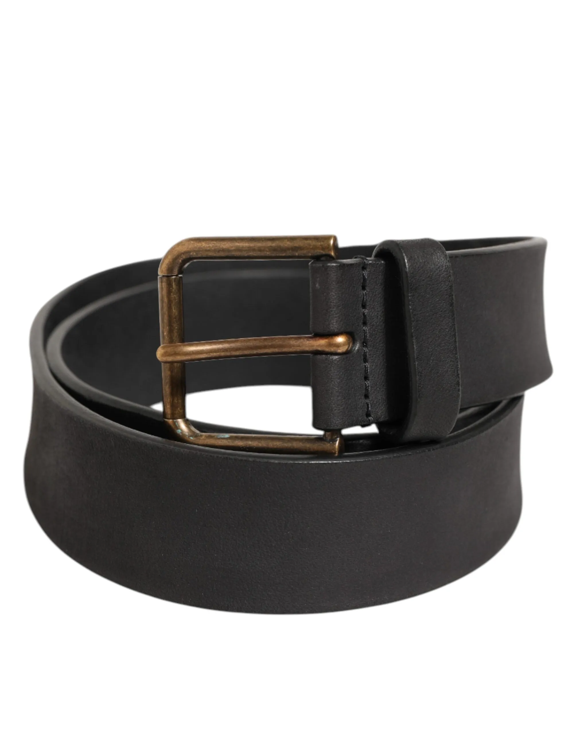 Dolce & Gabbana Black Leather Metal Buckle Classic Men Belt sold by Siebentaschen