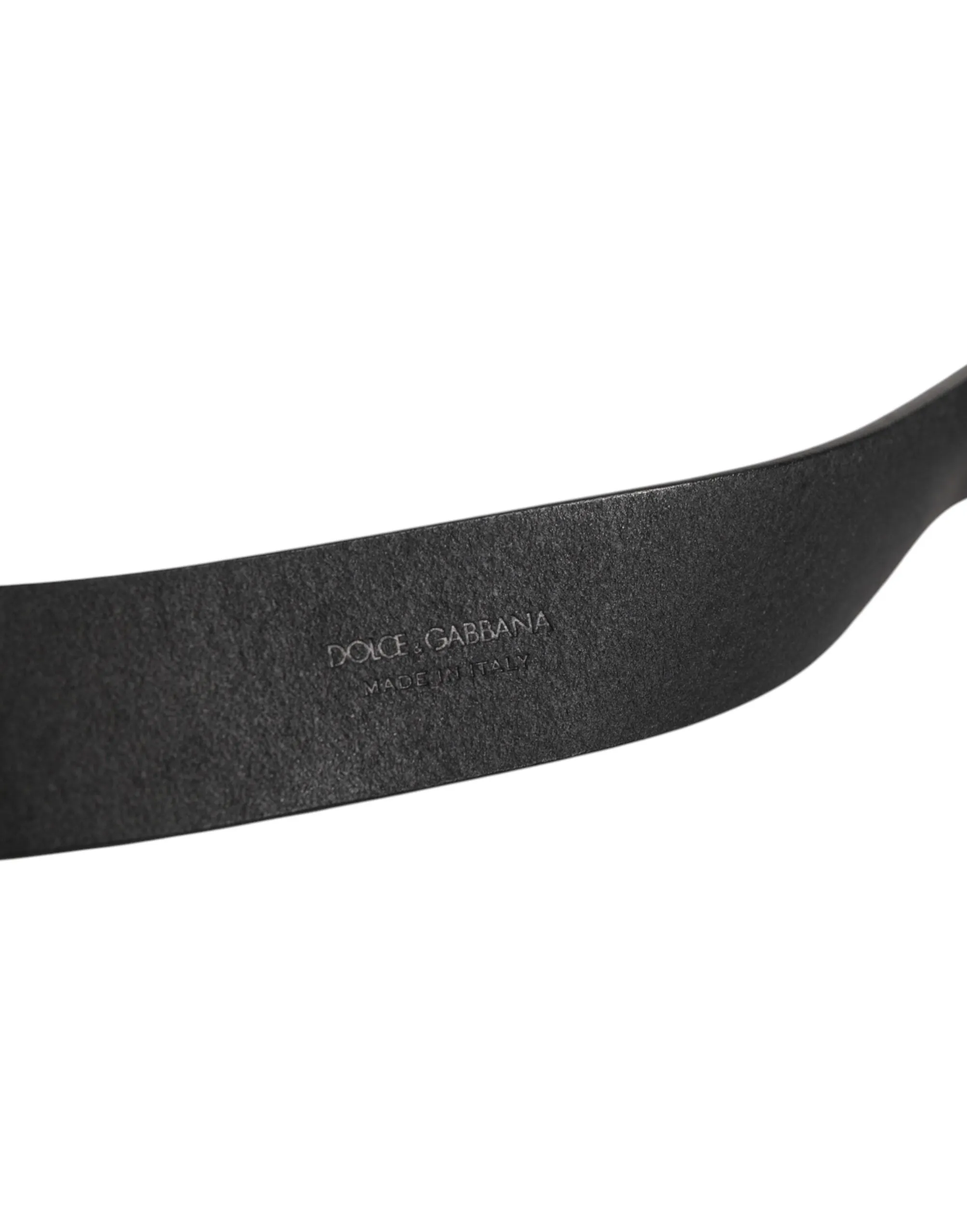 Dolce & Gabbana Black Leather Metal Buckle Classic Men Belt sold by Siebentaschen product image thumbnail 3