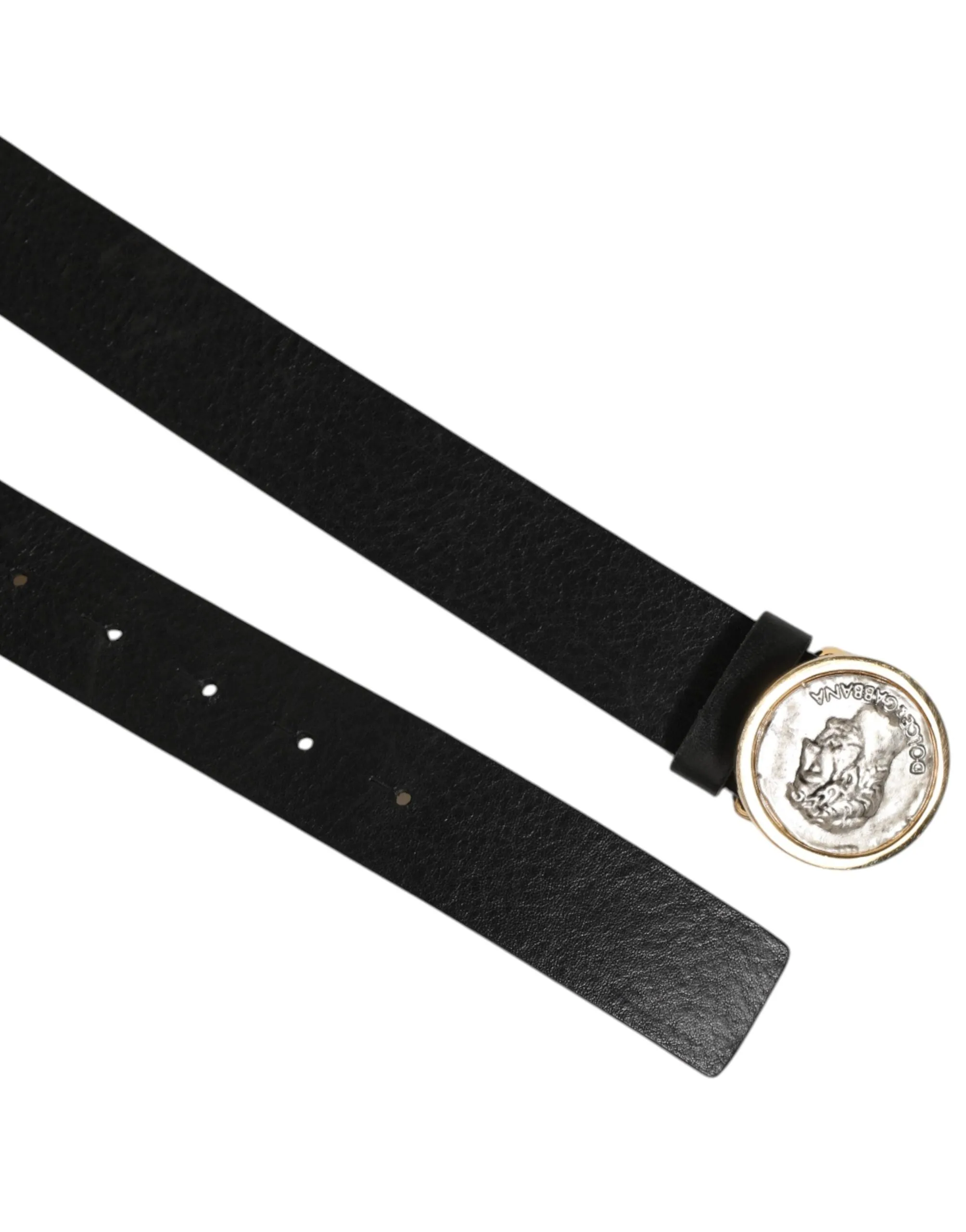 Dolce & Gabbana Black Leather Coin Buckle Classic Men Belt sold by Siebentaschen product image thumbnail 5