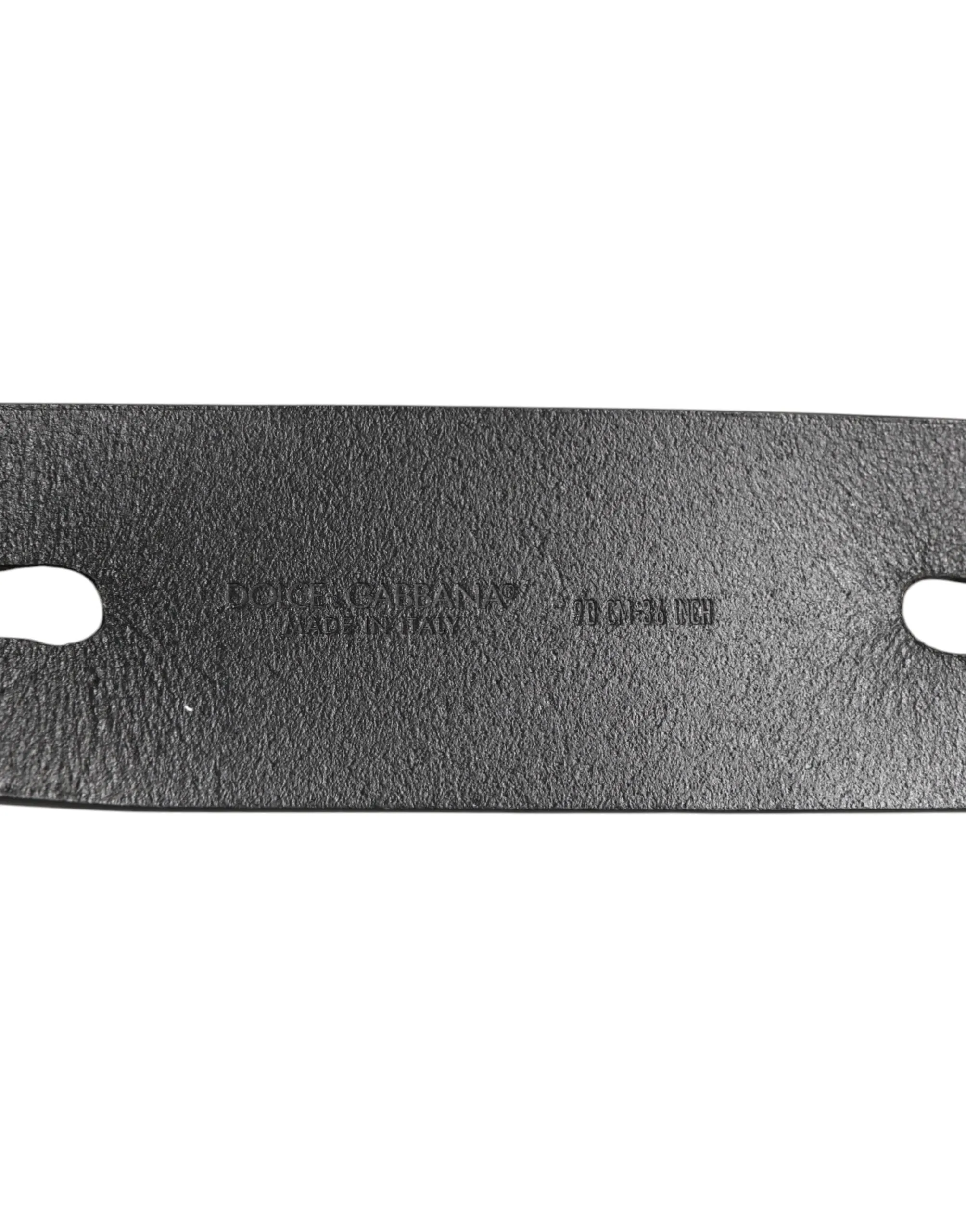 Dolce & Gabbana Black Double Strap Leather Silver Buckle Belt sold by Siebentaschen product image thumbnail 4