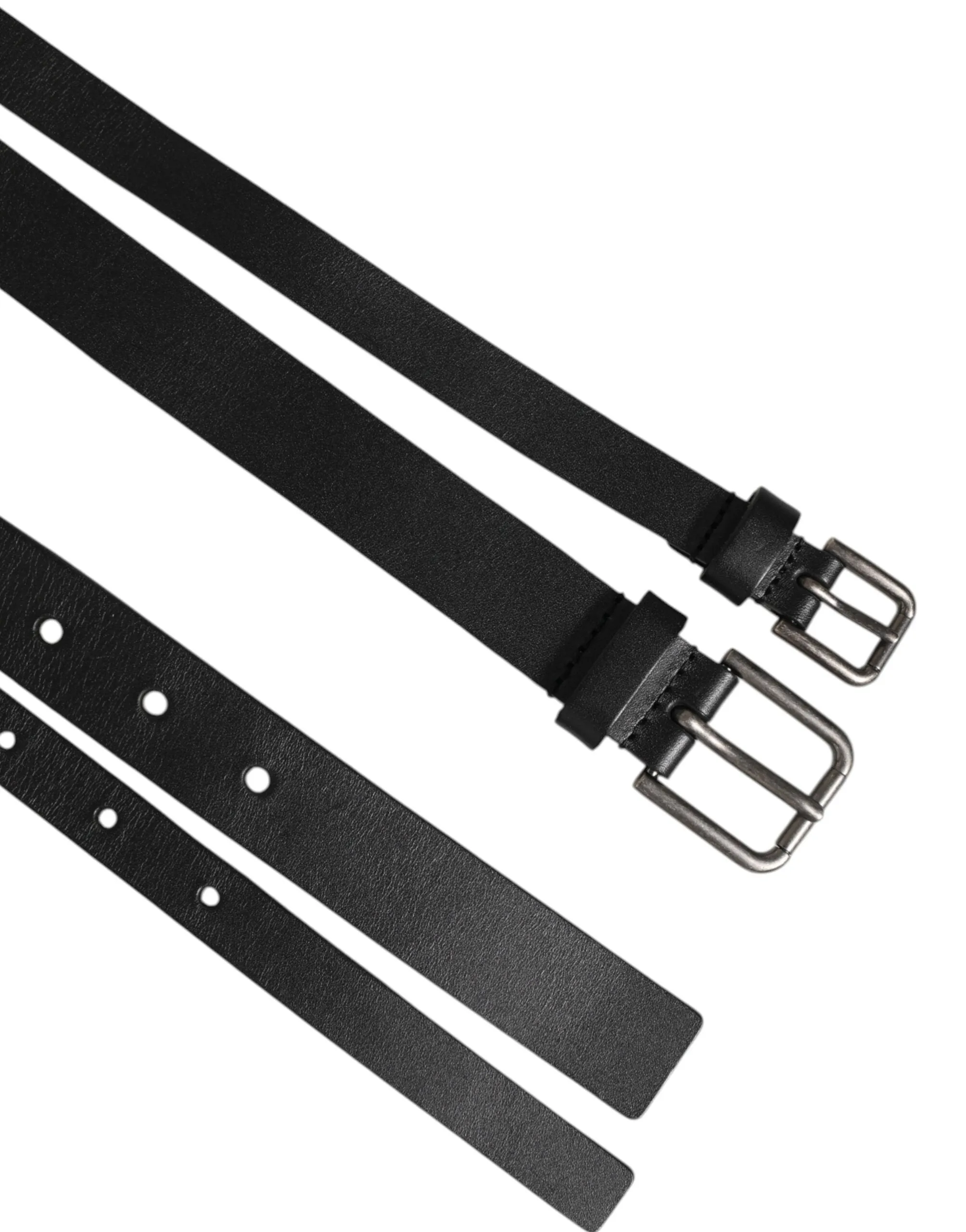 Dolce & Gabbana Black Double Strap Leather Buckle Men Belt sold by Siebentaschen product image thumbnail 3