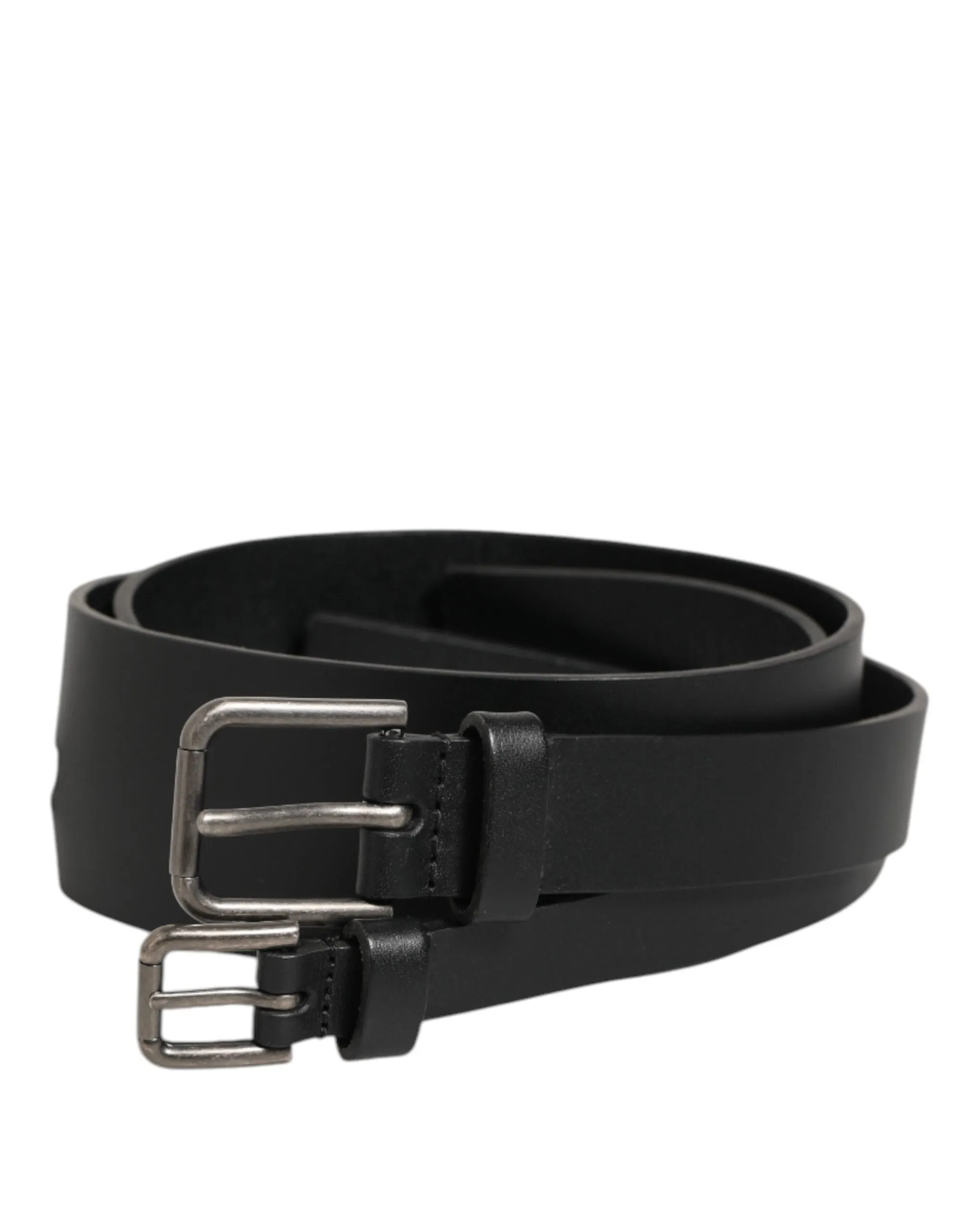 Dolce & Gabbana Black Double Strap Leather Buckle Men Belt sold by Siebentaschen product image thumbnail 2