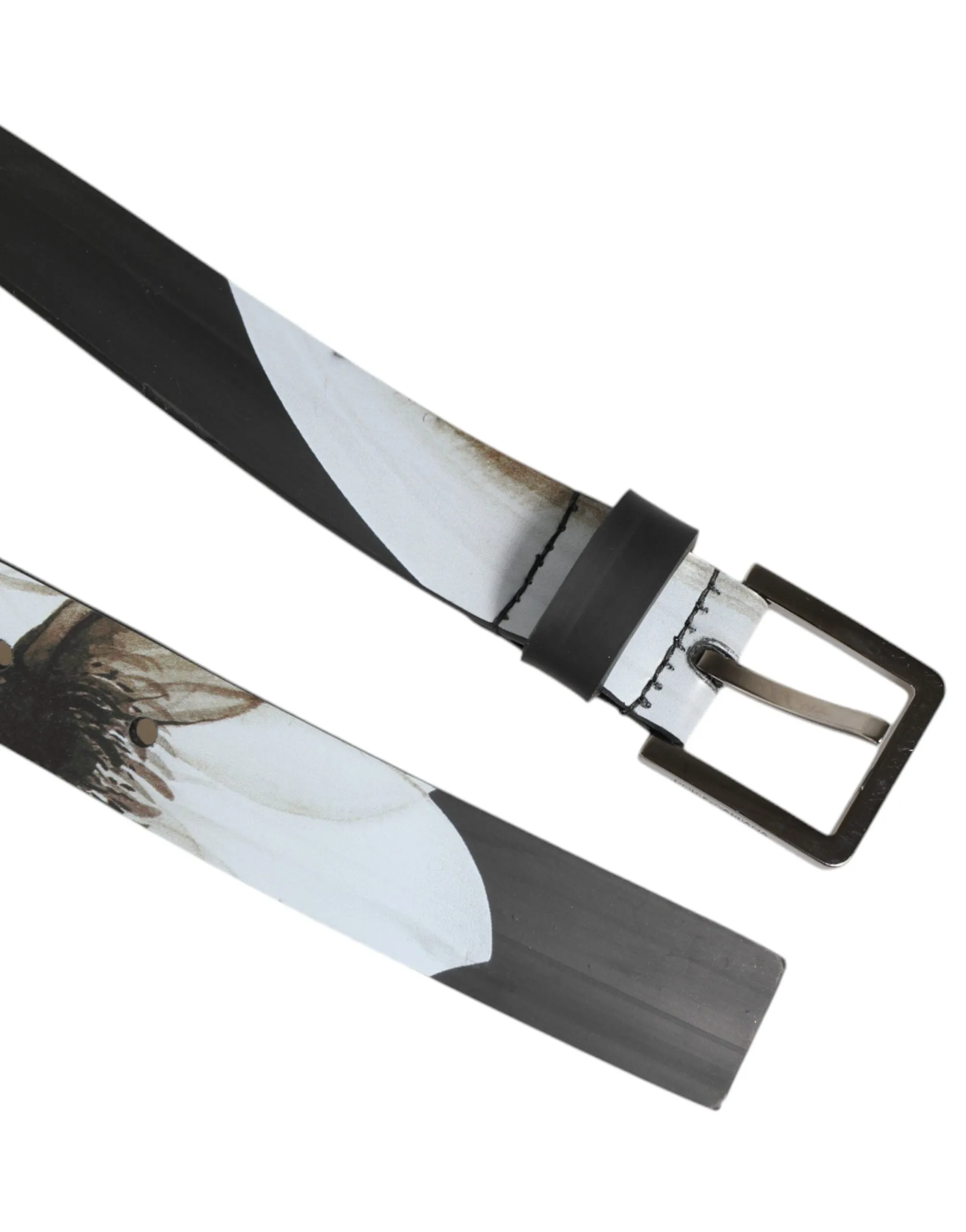 Dolce & Gabbana Multicolor PVC Floral Silver Buckle Men Belt sold by Siebentaschen product image thumbnail 5