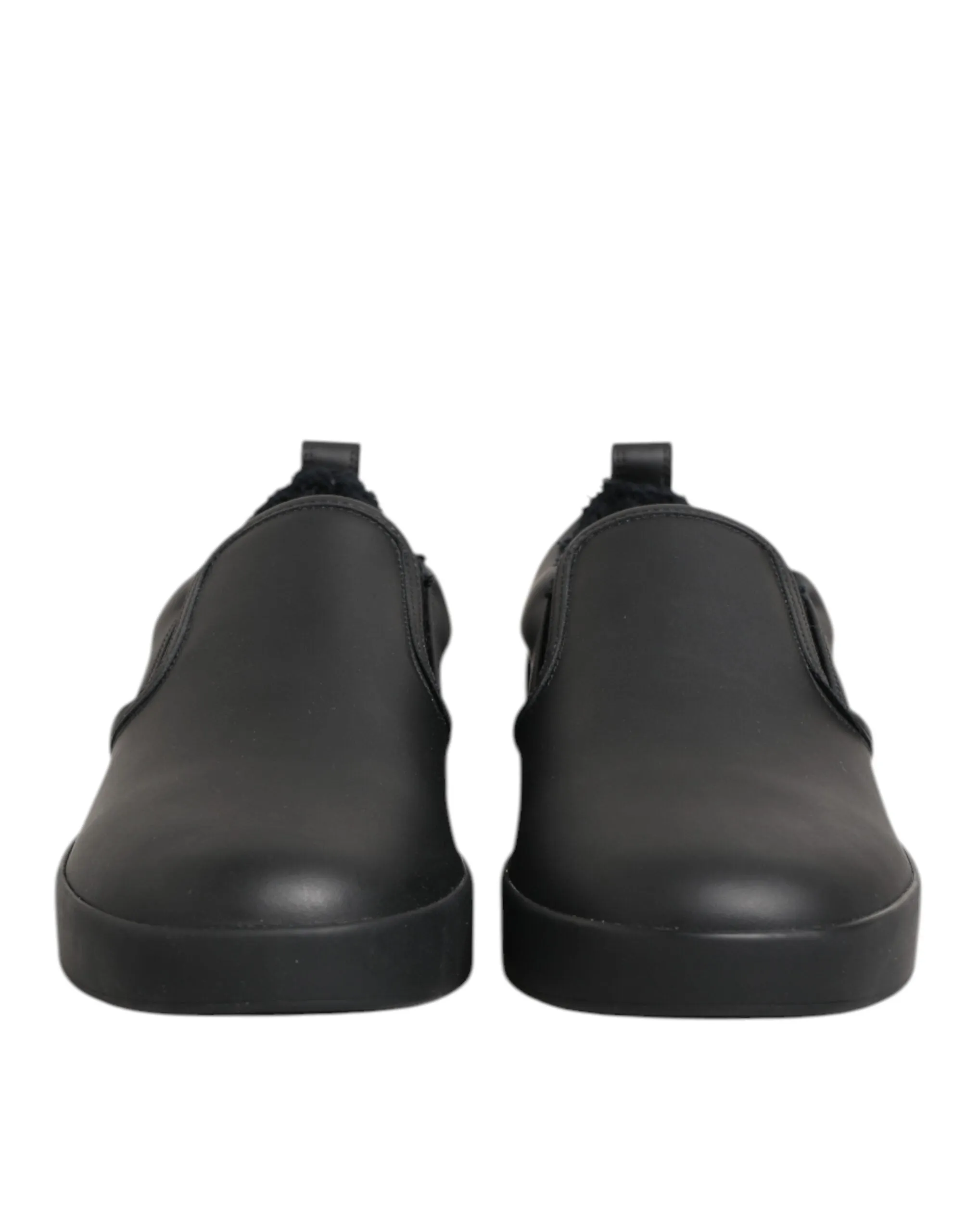 Dolce & Gabbana Black Leather Low Top Slip On Sneakers Shoes sold by Siebentaschen product image thumbnail 3